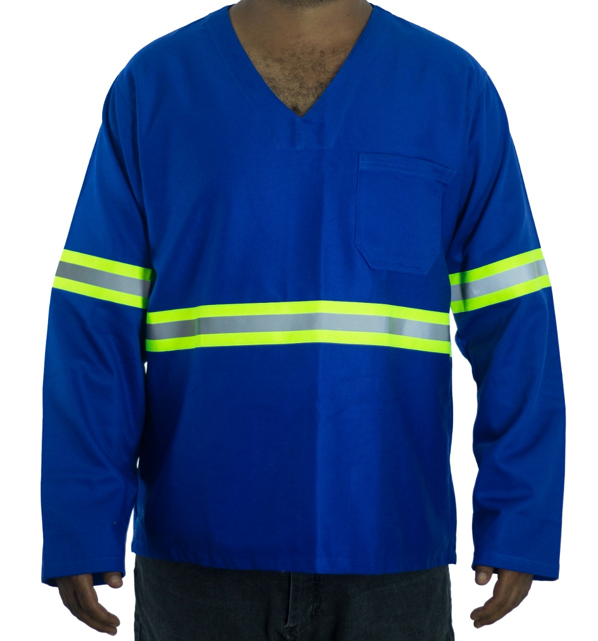 Camisa V em brim - Imagem 3